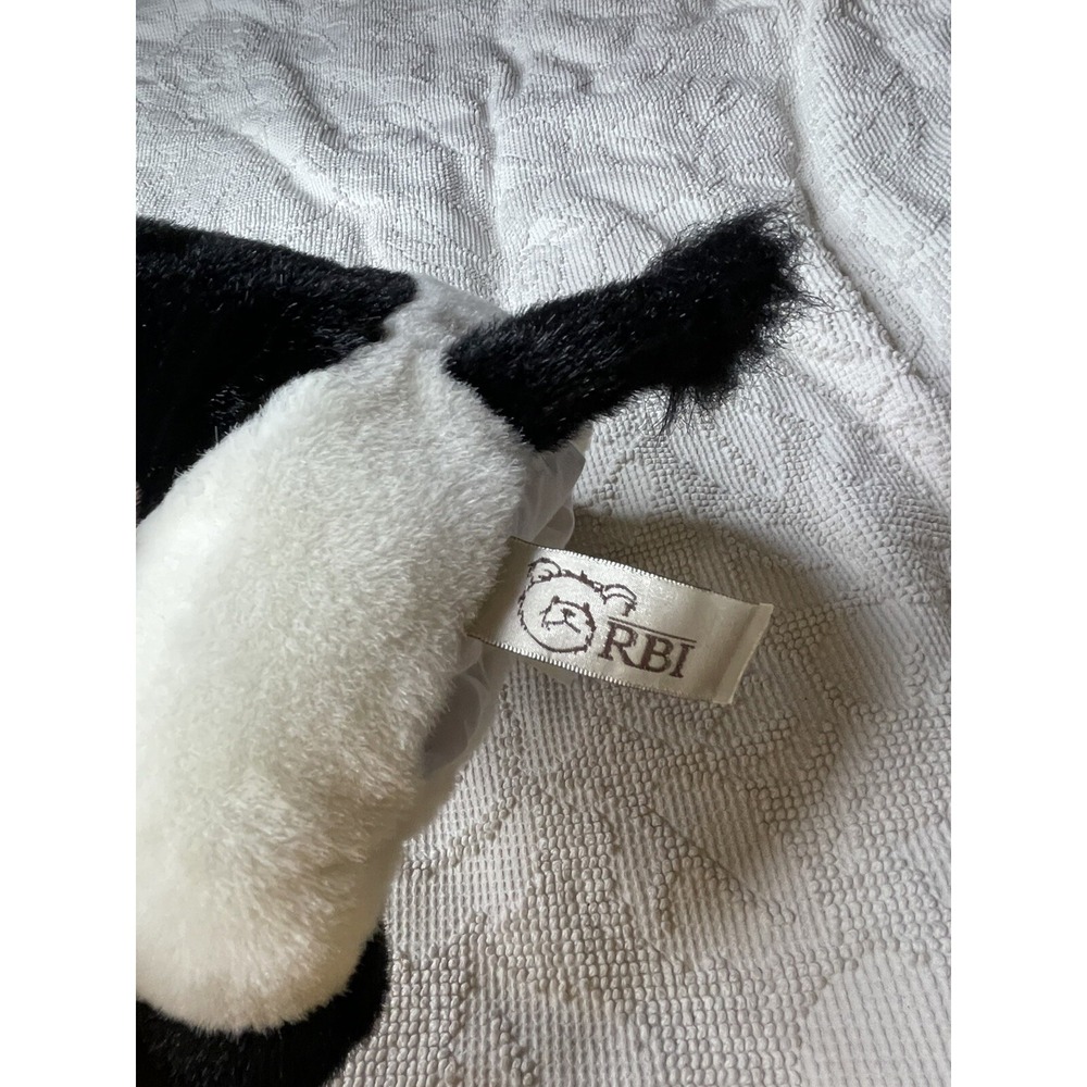 RBI Ron Banafato Cow Hand Puppet Plush Black White Spotted Sound Toy 11 Inch - Picture 3 of 6